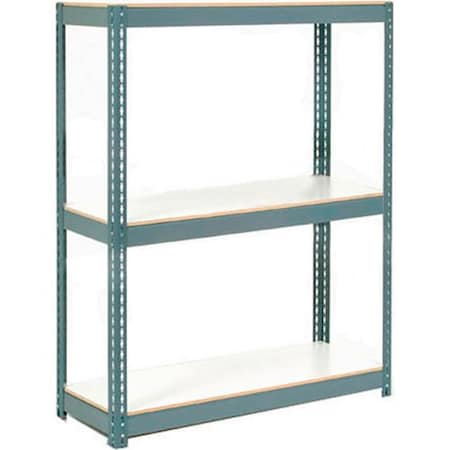 Global Industrial 3 Shelf, Wide Boltless Shelving, Starter, 48inW x 36inD x 96inH, Laminate Deck 504635GY